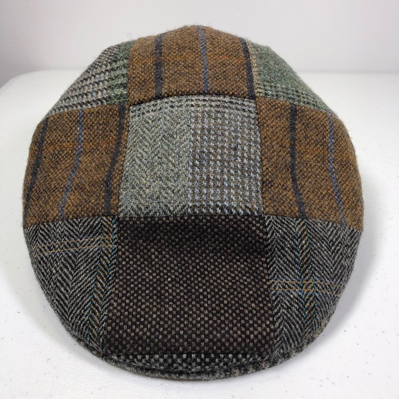 Vintage BROOKS BROTHERS 100% Wool Patchwork Hat - Picture 2 of 6